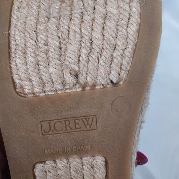 J Crew Made-In-Spain Cap Toe Slingback Espadrilles in Canvas Size 9.5 NWOB - Picture 3 of 7